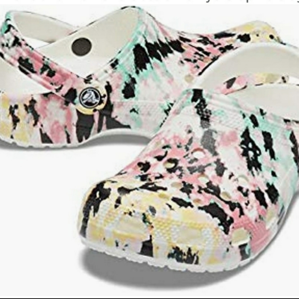 NWT Crocs Baya Multicolor Clogs Sz 7